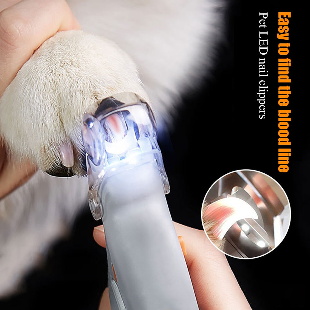 Portable Pet Nail Clipper with LED Light