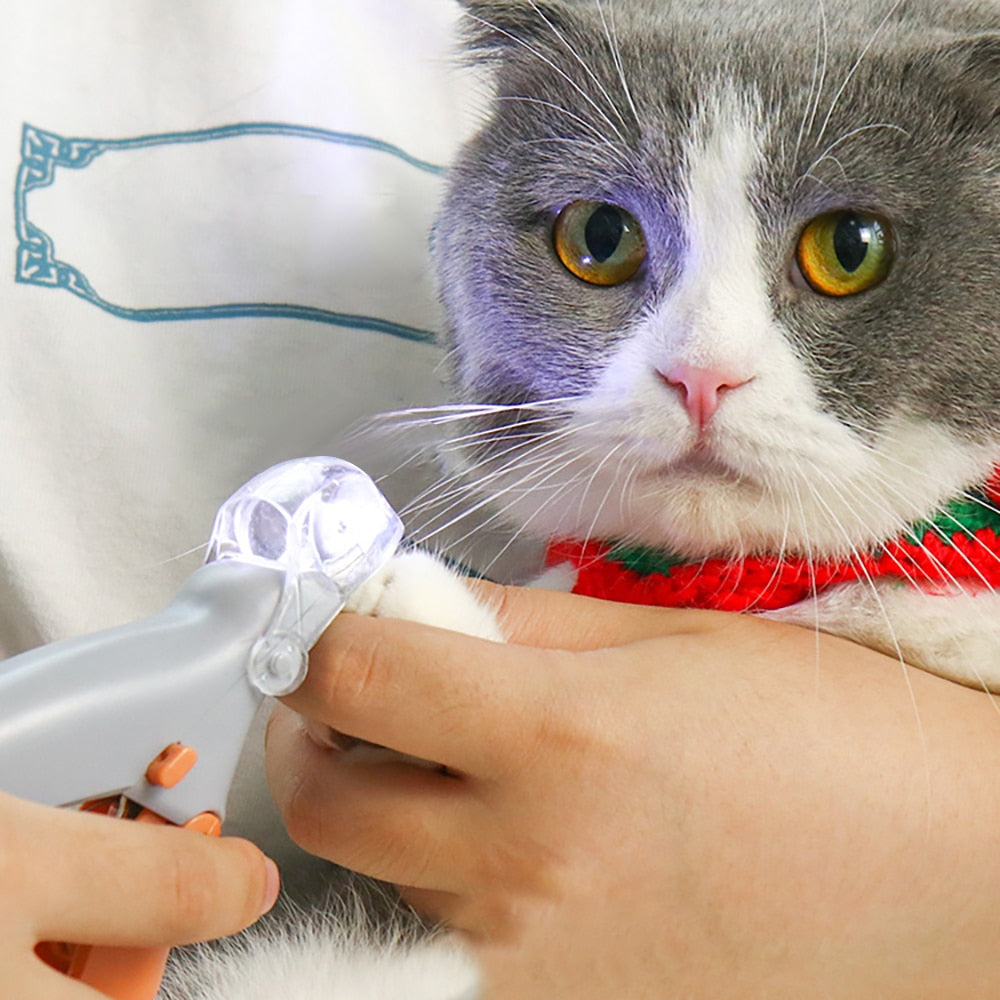 Portable Pet Nail Clipper with LED Light