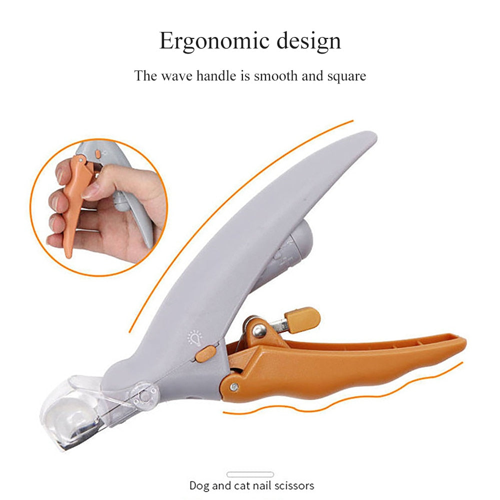 Portable Pet Nail Clipper with LED Light