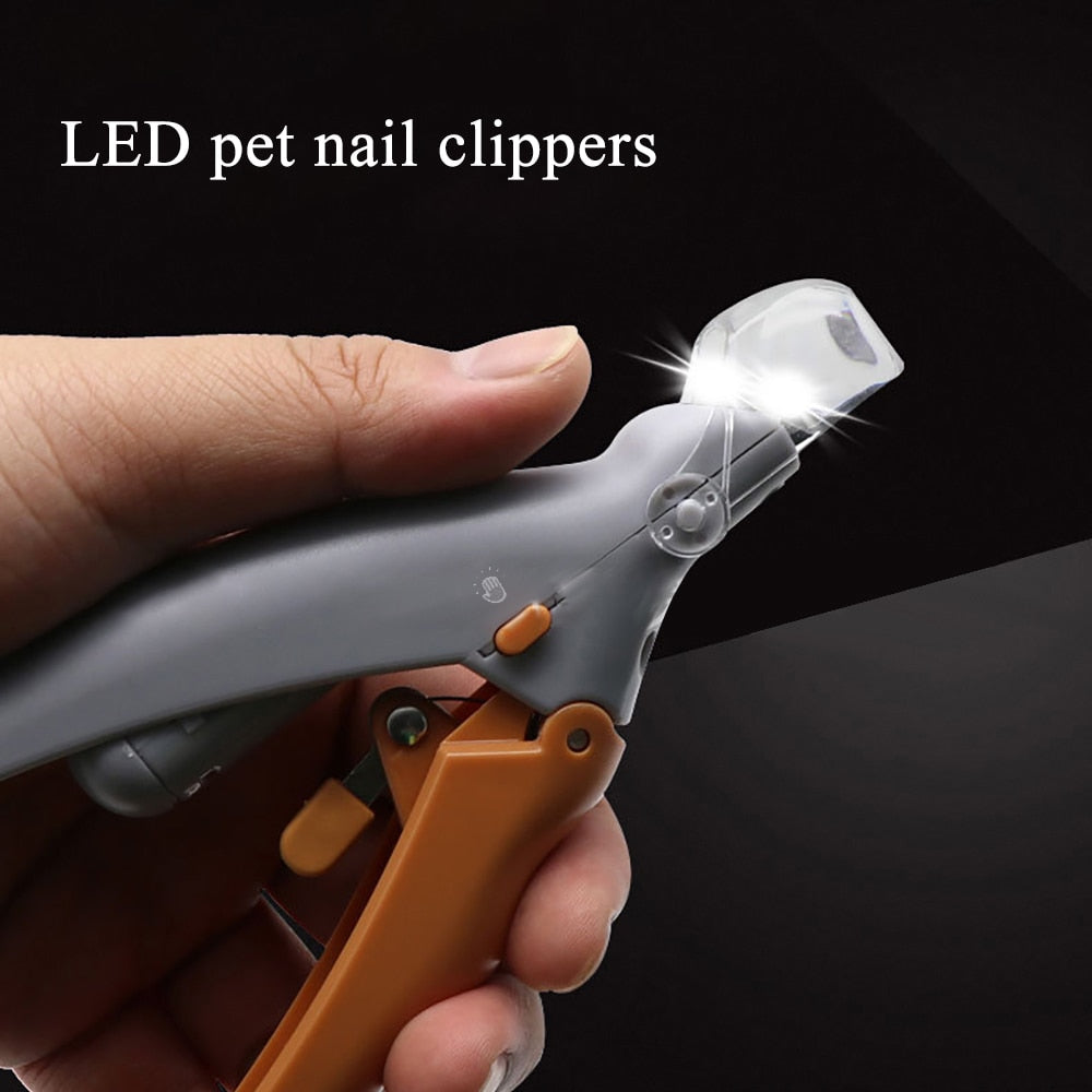 Portable Pet Nail Clipper with LED Light